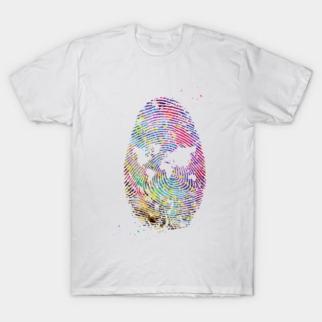 Fingerprint T-Shirt by erzebeth